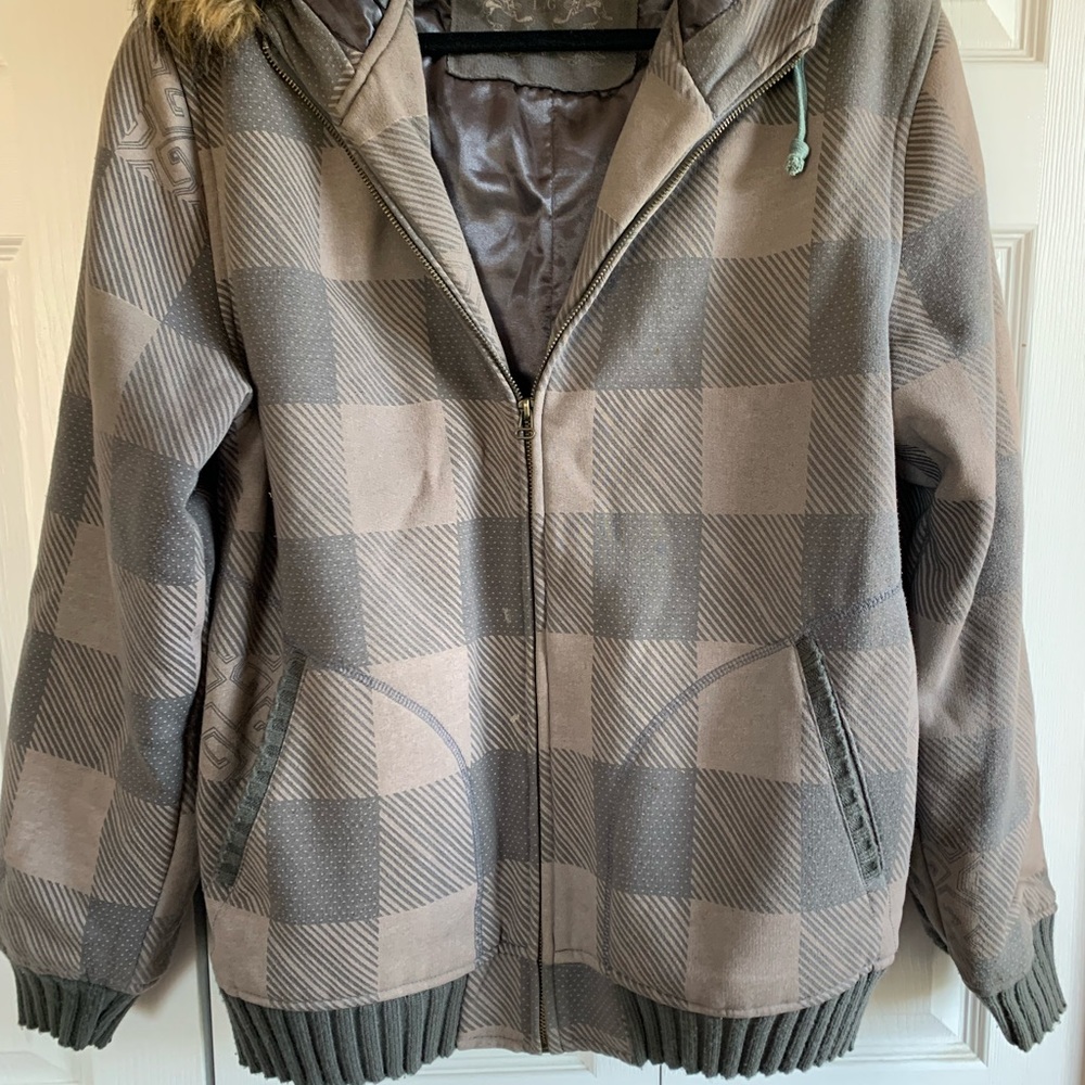 VIBE | Large | Men’s/ Boys light jacket | zippered removable hood, pre-loved GUC